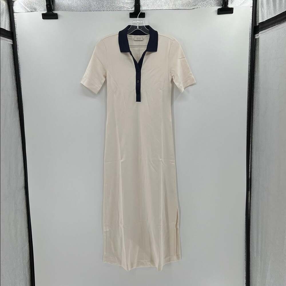 AYR Women's The Scout Polo Dress - Seashell/Navy - XS - New with tags